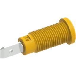 ELECTRO PJP PJP 228-2-C-GE - Toma de plátano de seguridad, 2 mm, M10, amarillo