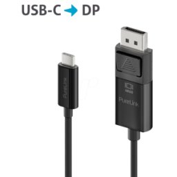PURELINK PURE IS2221-015 - Cable adaptador USB Type-C > DP, 4K@60 Hz, negro, 1,5 m..