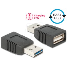 DELOCK 65965 - Adaptador USB 2.0-a macho > USB 2.0-a hembra sólo funci&o