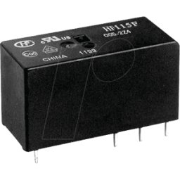 HONGFA HF115F-012-S3 - Relé pequeño 12V, 1 contacto inversor, 16a, RT III.