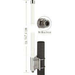 DELOCK 12504 - Antena Delock Lora, exterior, conector N 8 dBi, blanco
