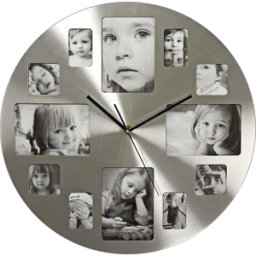 NEDIS N CLWA003PH40 - Reloj de pared, diámetro: 400 mm, metal, plateado
