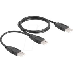 DELOCK 80000 - Cable USB 2.0 Tipo-A a 2 x Tipo-A 70 cm