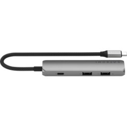 ST-P4SM - Satechi USB-C 4 en 1 adaptador multipuerto Slim 4K Space Grey