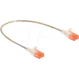 DELOCK 80351 - Cable de red RJ45 Cat.6A U/UTP Slim 0,3 m transparente