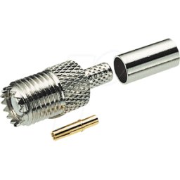 BKL UHF MBU - Acoplamiento UHF, RG 58, versión de crimpado mini