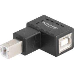 DELOCK 67204 - Adaptador USB 2.0, B macho > B hembra 90° por debajo