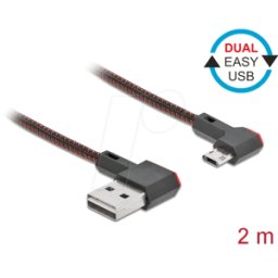 DELOCK 85273 - Cable doble Easy USB 2.0, a ud En micro B St, de, de, 2,0 m