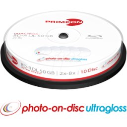 PRIMEON PRIM 2761317 - BD-R DL 50GB 8x, 10 unidades Cakebox, resistente al agua