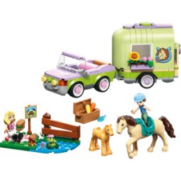 LEGO 42695 - LEGO® Friends - caballo y potro con remolque de caballos