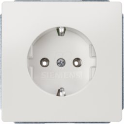 SIEMENS SIE 5UB1853 - Estilo DELTA, enchufe de contacto protector blanco de titanio