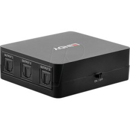 LINDY 70480 - Toslink Splitter, 3 puertos, audio