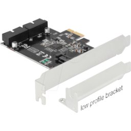 DELOCK 90387 - Tarjeta PCIe para 2 conectores macho de poste USB 3.0