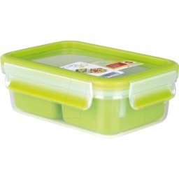 EMSA 518101 - CLIP DE caja de almuerzo EMSA & GO transparente, verde 1,0 l