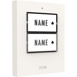 M-E ME KTF 2 W - Pulsador de timbre, casa de 2 familias, blanco