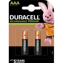 DURACELL DURA NIMH AAA2 - Batería NiMH, AAA (Micro), 900 mAh, paquete de 2