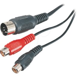 FREI AVK 102 - Adaptador de audio, conector DIN de 5 polos a 2 adaptadores RCA