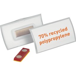 DURABLE 825919 - Placa de nombre, 40x75 mm, imán, convexo, 10 unidades