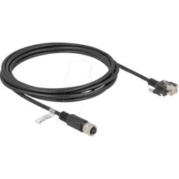 DELOCK 80450 - M12 Cable D codificado 4 pines hembra a RJ45 macho con tornillos