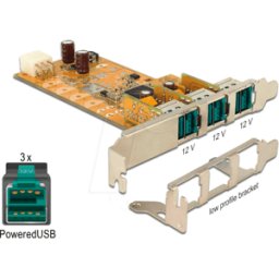 DELOCK 89656 - Tarjeta PCI Express Delock PoweredUSB 3 x 12 V.