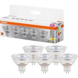 LEDVANCE GMBH OSR 854334337 - Lámpara LED GU5,3, 3,8 W, 345 lm, 2700 K, paquete de 5