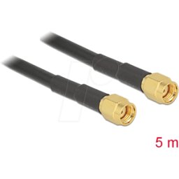 DELOCK 88657 - Cable de antena RF, conector RP-SMA > conector RP-SMA, 5 m