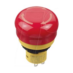 IDEC ID AB6E3BV02PRM - Interruptor de parada de emergencia X6, 30 mm, 2 NC