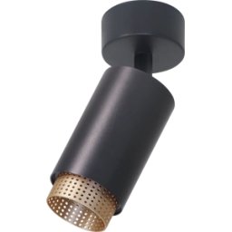 LUXULA LX-300229 - Punto de montaje en superficie led giratorio GU10, negro/oro, IP