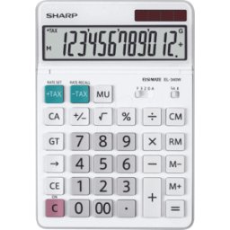 SHARP EL340W - Calculadora de sobremesa SHARP EL-340W blanco