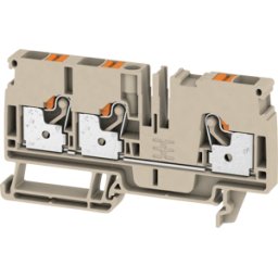 WEIDMÜLLER A3C 6 - Klippon® Connect feed-through terminal, A-series beige