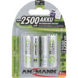 ANSMANN ANS MAXE 2X2500 - Maxe, batería NiMH, C (Baby), 2500 mAh, paquete de 2