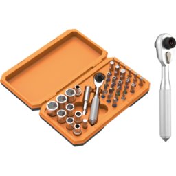KABELMEISTER KM TOOL-005 - Juego de trinquete, 42-partes, incluyendo 30x bits y llave de z&