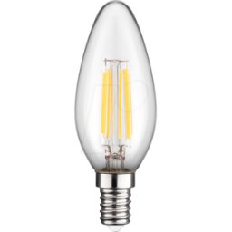 GOOBAY GB 65393 - Lámpara LED E14, 6 W, 1055 lm, 2700 K, filamento