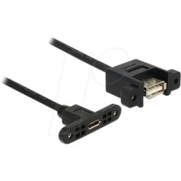 DELOCK 85109 - Delock Cable USB 2.0 Micro-B female panel-mount > USB 2.0 Type-A
