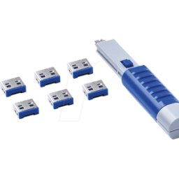 SMARTKEEPER SK UL03PKDB - Cerradura de puerto, USB tipo A, 6 piezas, con llave, azul oscur