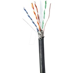 NEDIS N CCBG8598BK100S - Cable de red Cat.6, S/FTP, negro, 100 m