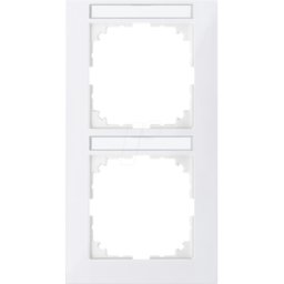 MERTEN ME MPU 4022-3619 - M-PURE, Marco, 2x, blanco polar, con soporte de etiqueta