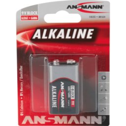 ANSMANN ANS 1515-0000 - Red, alkaline battery, 9 V, 1 pc.