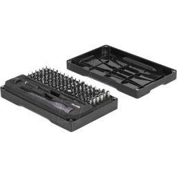 DELOCK 64127 - Juego de destornilladores de precisión, 106 piezas