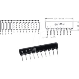 FREI SIL 7-6 330 - Red de resistencia, 330 ohmios, conexión en estrella, 6WI