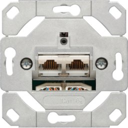GIRA UP2 CAT6A - Caja de conexiones de red CAT.6a doble