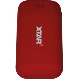 XTAR PB2 RT - Cargador, Li-Ion, móvil, 2 ranuras, micro USB, rojo