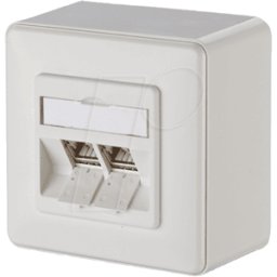 METZ CONNECT BTR 130B12D20002 - módulo CAT.6A 2 puertos 270°M AP blanco puro