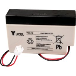 YUASA-12V 0,8P - Batería AGM, 12 V, 0,8 Ah