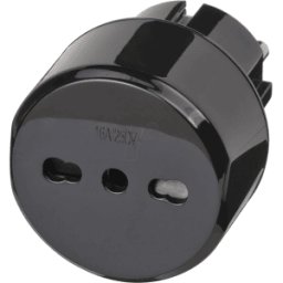 BRENNENSTUHL TRA IT SK - Adaptador de Resisetoma de corriente Euro e Italia conector negr
