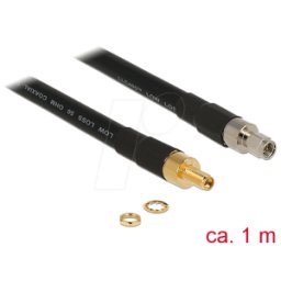 DELOCK 13005 - Cable de antena RF, conector SMA > conector hembra SMA, 1 m