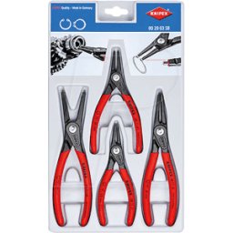 KNIPEX KN 00 20 03 SB - Juego de herramientas, alicates, anillos de seguridad, 4 piezas