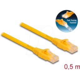 DELOCK 80100 - Cable RJ45 Cat.6A U/UTP de Seguimiento Rápido de 0,5 m
