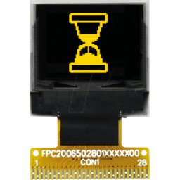 DISPLAY VISIONS EA W064048-XALG - Micro gráfico OLED, 0,66 pulgadas, 64x48 puntos, amarillo