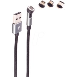 SHIVERPEAKS SHVP BS14-19011 - Magnético 3 en 1 cable de carga USB 540°, 2 m..